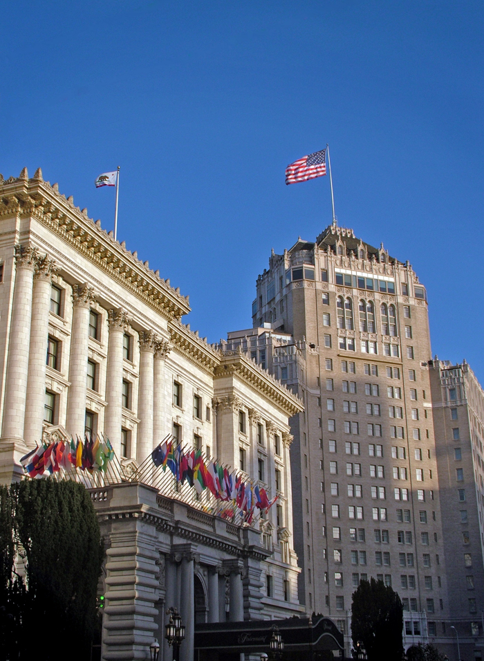The Fairmont Hotel located in downtown San Francisco